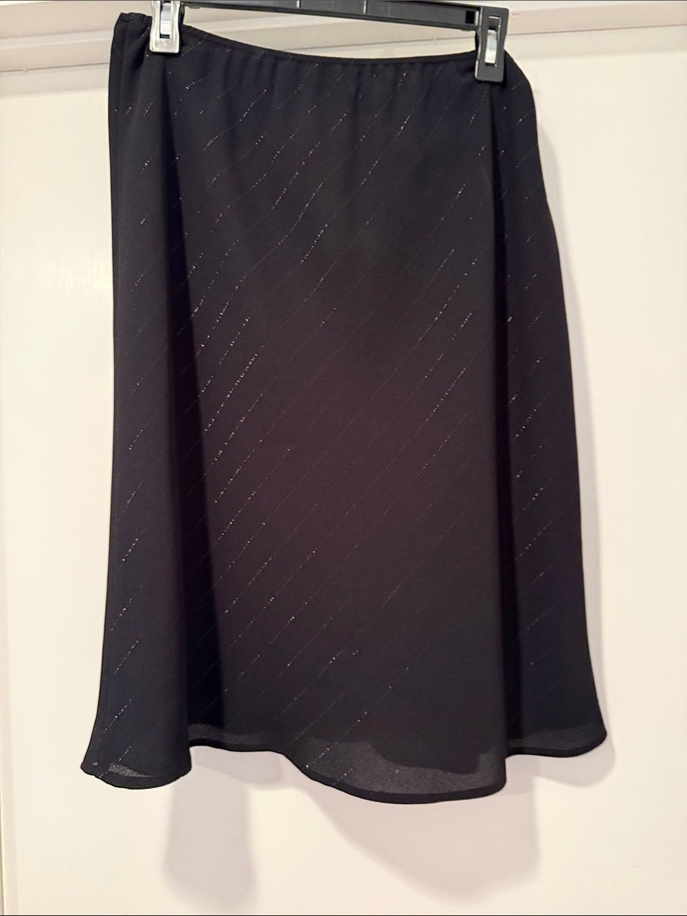 Norton McNaughton Black A-Line Skirt with Subtle Sparkle